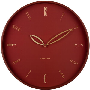 Karlsson Wandklok Petals - Rood - Ø40cm - Wandklok Scandinavisch