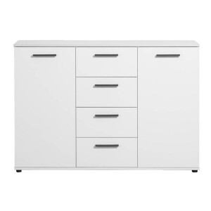 Leen Bakker - Kast Praag - 85x120x35 Cm - Spaanplaat - Wit