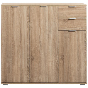 Leen Bakker - Kast Alaska - Eikenkleur - 101x107x35 Cm - Spaanplaat - Bruin