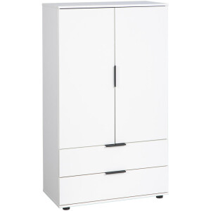 Leen Bakker - Kast Lucca 2-deurs - 140x81x40 Cm - Spaanplaat - Wit