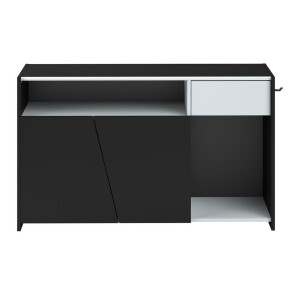 Leen Bakker - TV-dressoir Levi - 67x113x40 Cm - Spaanplaat - Zwart