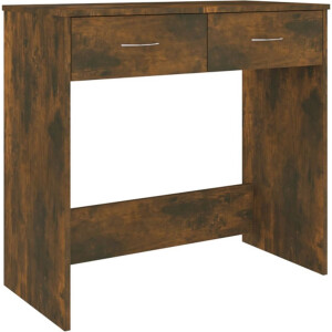 vidaXL - Bureau - 80x40x75 - cm - bewerkt - hout - gerookt - eikenkleurig