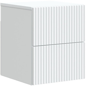 vidaXL - Muurbevestigde - Nachttafel - Wit - 33 - x - 34,5 - x - 40 - cm - Bewerkt - hout