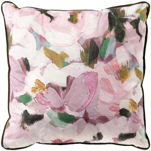 Dutch Decor Sierkussen rond Ø 40 cm velvet - KAJA - Muted Clay - roze