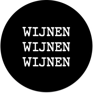 Label2X - Schilderij - Wijnen Wijnen Wijnen Ø Aanbevolen - Multicolor - 12 X 12 Cm