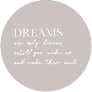 Label2X - Muurcirkel dreams - Ø 140 cm - Forex - Multicolor - Wandcirkel - Rond Schilderij - Muurdecoratie Cirkel - Wandecoratie rond - Decoratie voor woonkamer of slaapkamer