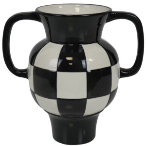 Vaas Keramiek - Zwart/Wit - 22x14,5x22,5cm
