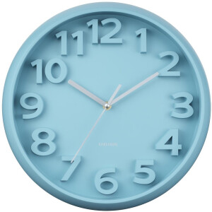 Karlsson Wandklok Elevated Classic Numbers - Mistig blauw - 5x33.5x33.5cm - Wandklok Scandinavisch