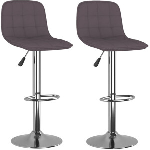 vidaXL - Barkrukken - 2 - st - stof - taupe