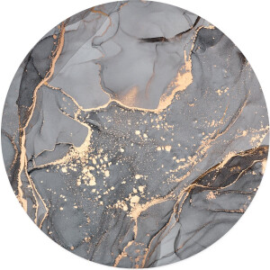 Label2X - Muurcirkel art grey - Ø 20 cm - Forex - Multicolor - Wandcirkel - Rond Schilderij - Muurdecoratie Cirkel - Wandecoratie rond - Decoratie voor woonkamer of slaapkamer