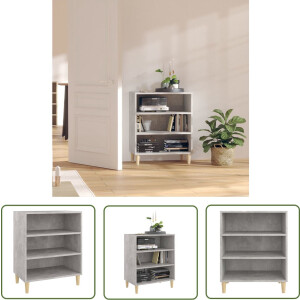vidaXL Kast - Dressoir - Dressoir 57x35x70 cm bewerkt hout betongrijs - Opbergruimte - Beton Grijs - Bewerkt Hout