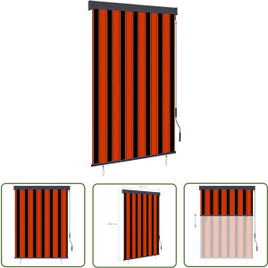 The Living Store Tuinrolgordijn - Verticale zonwering - 120x250 cm - UV- en hitteblokkerend