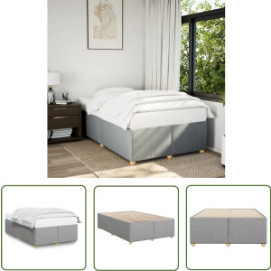 vidaXL Slaapcomfort - Bedframe - Bedframe zonder matras 120x200 cm stof lichtgrijs - Houten Bed - Tweepersoonsbed - Boxspring