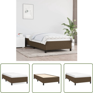vidaXL Houten Bed - Bedframe - Bedframe zonder matras 80x200 cm stof donkerbruin - Tweepersoons Bed - Donkere Meubels - Slaapcomfort