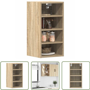 vidaXL Keukenkasten - Hangkast - Hangkast Riga 30x29,5x60 cm bewerkt hout sonoma eikenkleurig - Opslagoplossing - Houten Kasten - Sonoma Eiken