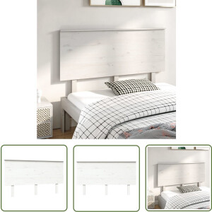 vidaXL Houten Hoofdbord - Klassieke Hoofdbord - Hoofdbord 144x6x82,5 cm massief grenenhout wit - Hoofdbord Wit - Hoofdbord Grenenhout - Landelijk Hoofdbord