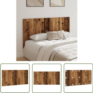 vidaXL Hoofdbord - Hoofd Bord - Hoofdeinde 160x1,5x80 cm bewerkt hout oud houtkleurig - Houten Hoofdbord - Vintage Hoofdbord - Klassieke Hoofdbord