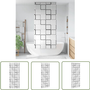 vidaXL Badkamerroutine - Douchegordijn - Doucherolgordijn 110x240 cm stofbreedte 106 cm - Privacy - Watersdicht - Ruimte Besparen