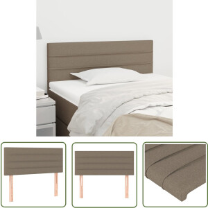 vidaXL Hoofdeinde - Hoofd Bord - Hoofdbord 80x5x78/88 cm stof taupe - Beddecoratie - Slaapkamervloerisolator - Stoffen Hoofdbord