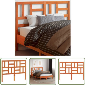 vidaXL Hoofdkussen - Hoofd Bord - Hoofdbord 180 cm massief grenenhout wasbruin - Bed Frame - Grenenhout Meubilair - Rustic Decor