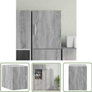 vidaXL Grijze Wandkast - Wandkast - Wandkast 30x42,5x40 cm bewerkt hout grijs sonoma eikenkleurig - Houten Wandkast - Badkamerkast - Keukenkast