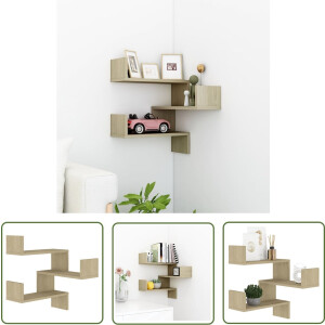 vidaXL Houten Kast - Hoekwand - Hoekwandschap 40x40x50 cm bewerkt hout sonoma eikenkleurig - Salontafel - Tv Stand - Opslagoplossing