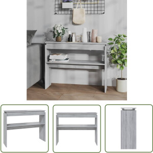 vidaXL Bijzettafel - Wandtafel - Wandtafel 102x30x80 cm bewerkt hout grijs sonoma eikenkleurig - Grijze Tafel - Houten Tafel - Minimalistische Tafel