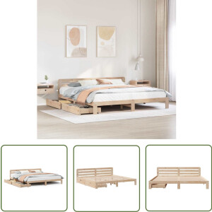 vidaXL Sleutelset - Dynammometer Sleutel - Bedframe zonder matras massief grenenhout 180x200 cm - Gereedschap - Handgereedschap - Drapers Tools