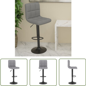 vidaXL Stoelkruk - Barkruk - Barkruk stof lichtgrijs - Hoge Stoel - Barstool - Lounge Chair