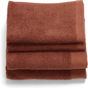 ESSENZA Connect Organic Uni Handdoekenset Warm brown - 2x 30x50 + 2x 50x100 cm