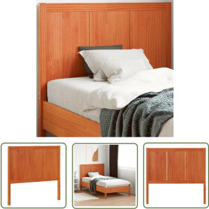 vidaXL Houten Hoofdeinde - Hoofd Bord - Hoofdbord 100 cm massief grenenhout wasbruin - Grenenhout Hoofdbord - Hoofdbord Bedroom Decoratie - Vintage Hoofdbord