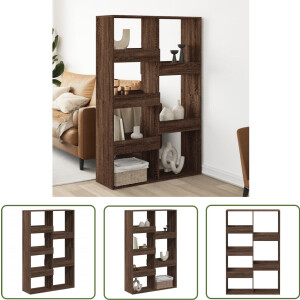 vidaXL Wandplank - Kamerscherm - Kamerscherm 100x33x155,5 cm bewerkt hout bruin eikenkleurig - Kast - Houten Meubel - Opbergruimte