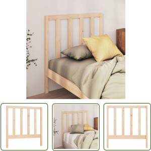 vidaXL Hoofdeinde - Houten Hoofdbord - Hoofdbord 81x4x100 cm massief grenenhout - Grenenhout - Klassieke Uitstraling - Bruine Hoofdbord
