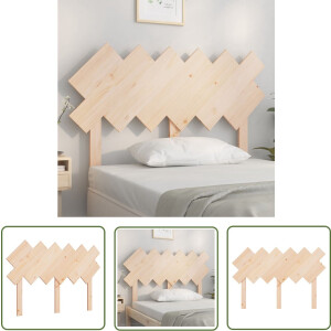 vidaXL Beddecoratie - Hoofdboard - Hoofdbord 122,5x3x80,5 cm massief grenenhout - Hoofdeinde - Houten Hoofdbord - Rustic Decor
