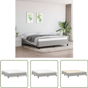 vidaXL Bedframe - Lichtgrijs - 180x200 cm Slaapkamerinrichting - Bed Frame - Tweepersoon Bed - Licht Grijs Bed - Stoffen Bed