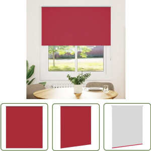 vidaXL Gordijnen - Rolgordijnen - Rolgordijn verduisterend 135x130 cm stofbreedte 131,6 cm - Verduisterend - Rood - Woonkamer
