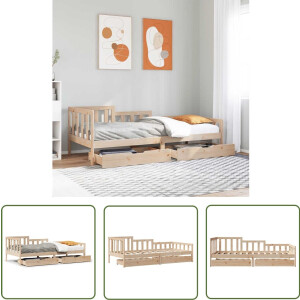 vidaXL Sleutels - Sleutelset - Slaapbank met lades 80x200 cm massief grenenhout - Gereedschap - Mechanica - Handgereedschap