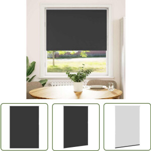 vidaXL Gordijnen - Rolgordijn - Rolgordijn verduisterend 90x130cm stofbreedte 85,7 cm polyester - Verduisterend - Blackout - Privacy