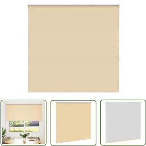 vidaXL Verduisterend Gordijn - Rolgordijn - Rolgordijn verduisterend 155x130 cm stofbreedte 151,6 cm beige - Privacy Gordijn - Lichtwerende Gordijnen - Woonkamer Decoratie