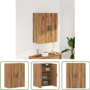 vidaXL Opslagoplossing - Wandkast - Wandkast 69,5x34x90 cm artisanaal eikenkleurig - Houten Kast - Eiken Kleur - Decoratief