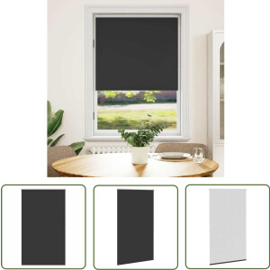 vidaXL Verduisterend Rolgordijn - Rolgordijn Zwart - Rolgordijn verduisterend 120 x 175 cm zwart - Blackout Gordijn - Kamer Donker Maken - Slaapkamer Decoratie