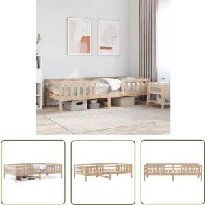vidaXL Houten Bed - Bedframe - Bedframe zonder matras massief grenenhout 80x200 cm - Grenenhouten Bed - Tweepersoonsbed - Enkelpersoonsbed