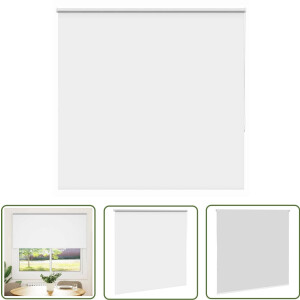 vidaXL Verduisterend Gordijn - Rolgordijnen - Rolgordijn verduisterend 145x150 cm stofbreedte 141,6 cm wit - Kamerscherm - Privacy Screen - Lichtwering