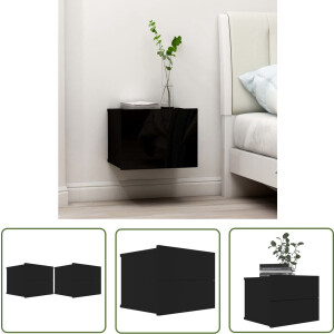 vidaXL Meubilair - Nachtkastjes - Nachtkastjes 2 st 40x30x30 cm bewerkt hout zwart - Slaapkamers - Houten Meubels - Zwarte Meubels