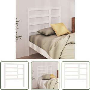 vidaXL Hoofdeinde - Hoofd Bord - Hoofdbord 96x4x104 cm massief grenenhout wit - Houten Hoofdbord - Grenenhout - Wit Hoofdbord