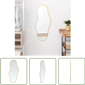 vidaXL Spiegels - Wandspiegel - Wandspiegel 90x40 cm goudkleurig - Gouden Spiegel - Vintage Spiegel - Moderne Spiegel