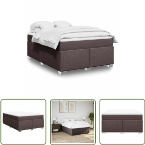 vidaXL Sleutelset - Dynamo Meter - Boxspring met matras stof donkerbruin 140x190 cm - Gereedschap - Drapers Tools - Klikmechanisme