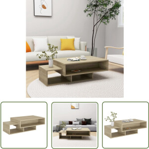 vidaXL Houten Salontafel - Salontafel - Salontafel 105x55x32 cm bewerkt hout sonoma eikenkleurig - Salontafeltje - Tv Tafeltje - Coffeetable