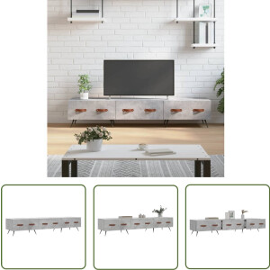 vidaXL Tv-meubel - 150x36x30 cm - Betongrijs - Hout Televisiekast - Tv Kast - Mediakast - Salontafel - Houten Meubilair