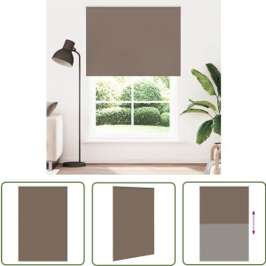 vidaXL Privacy Gordijnen - Rolgordijn - Rolgordijn verduisterend koffie 155x230 cm stofbreedte 151,6 cm - Lichtwerkende Gordijnen - Verduisterend Gordijn - Koffie Bruin